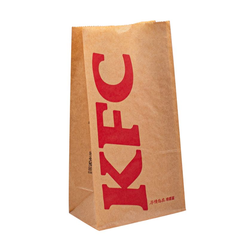 Αδιάβροχη τσάντες συσκευασίας χαρτιού Kraft για γρήγορη φαγητό/αρτοποιείο